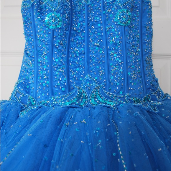 BLUE PROM DRESS - Picture 3 of 5
